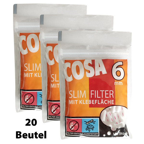 COSA Slim Filter 6 mm (VE: 20 x 120 Filter)