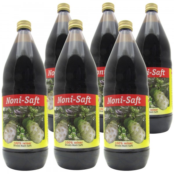 Noni-Direktsaft (Glasflasche) (6 x 1 Liter)