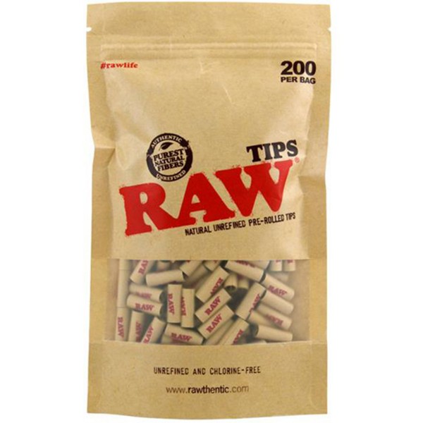 RAW vorgerollte Tips (Beutel: 200 Filter)