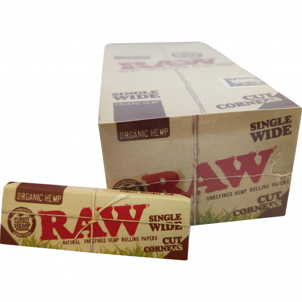 RAW Organic Hemp Single Wide (VE: 50 x 50 Blatt)