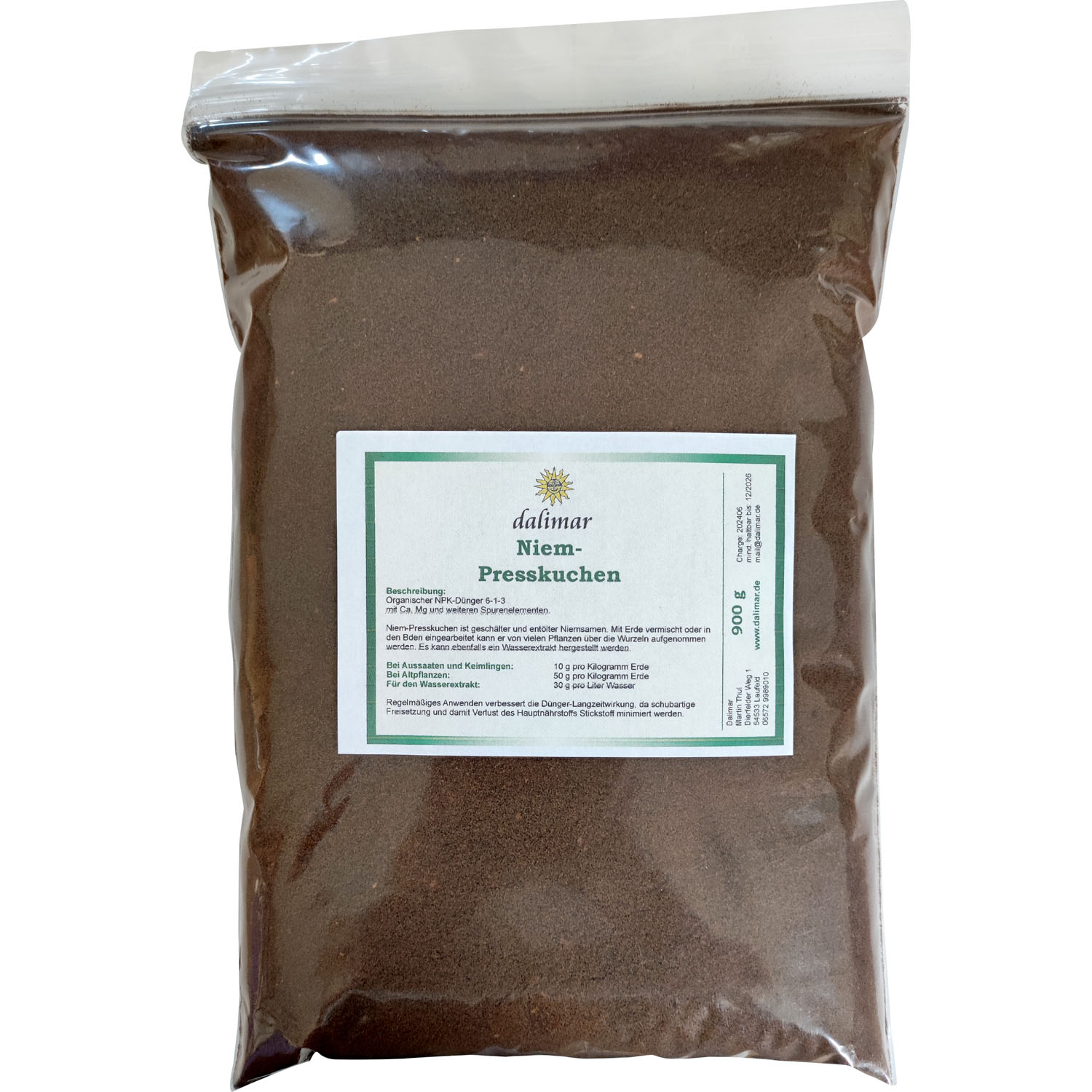 Niem-Presskuchen 900 g | Landwirtschaft | Naturprodukte | Dalimar.de