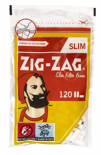 ZIG-ZAG Spezial Drehfilter Slim 6 mm (120 Filter)